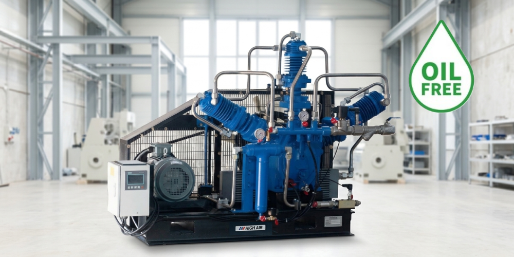 Oil-free compressors and high-pressure boosters